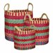 Cesta ALMA seagrass fucsia marca CONFORAMA 