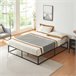 [en.casa] Cama de metal Kreta con Somier Base resistente 203x163 Negro