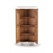 Armario 2 puertas de madera con detalles de cristal Blanco