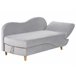 Beliani Chaise longue Terciopelo MERI Gris Claro