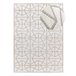 Alfombra geométrica con relieve FLORA - ATTICGO 80x150 Plateado
