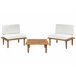 Beliani Conjunto de jardín Madera de acacia Crema