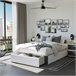 Canapé Luxury S-Max 3D 135x190 Blanco/ Gris