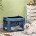 Transportín para Mascotas Acero, Tela Oxford, Malla PawHut Azul