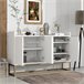 Aparador, 4 puertas, mueble comedor, comedor, sala, cocina 120 Blanco