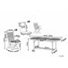 Beliani Conjunto de comedor MAUI Azul