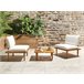 Beliani Conjunto de jardín Madera de acacia Crema