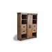 Alacena 1 puerta corredera y 4 cajones en madera de mango Marron