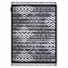 Alfombra MAROC P658 Copos de nieve Franjas Bereber marroquí 180x270 Negro