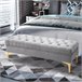Banco de Cama Poliéster HOMCOM, hogar - muebles de dormitorio Gris