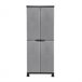 Armario de Resina Exterior con Escobero y 4 Baldas Thinia Home 68 Gris