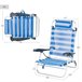 Aktive Pack de 2 sillas de playa plegables y reclinables Azul Marino