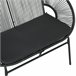 Silla de Ratán Acero, PE Negro