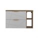 Mueble bajo lavabo 2 compartimientos encimera Aurora 80 Blanco