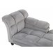 Beliani Chaise longue izquierdo Terciopelo LORMONT Gris Claro
