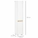 Armario de Baño Melamina de Madera, ABS kleankin, hogar - baño 30 Blanco