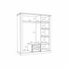 Armario VERONA puertas batientes y 2 cajones 170x199cm roble Roble