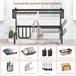 Escurridor de Platos Acero HOMCOM, hogar - cocina Negro