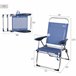 Aktive Silla plegable de playa con 4 posiciones Azul