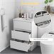 Armario de Baño Melamina de Madera, Cerámica Sintética kleankin 61 Blanco