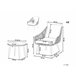 Beliani Conjunto bistro LAURETO Beige