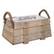 Cesto de madera con asas Marron