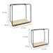 Acomoda Textil – Estantería para Pared de Madera. (2 Cubos) Madera Clara