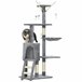 Árbol para Gatos Aglomerado de Madera, Sisal PawHut Gris