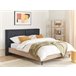 Beliani Cama con somier Poliéster IZERNORE 207x215 Gris Oscuro