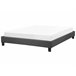 Beliani Cama con somier Poliéster ROANNE Gris
