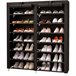 Armario Zapatero Tela 2 Puertas Cremallera Nyana Home 28 pares 92 Negro