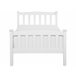 Beliani Cama con somier Madera de pino GIVERNY 99x208 Blanco