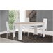 Mesa Extensible de Comedor o Cocina + 4 Sillas en Polipiel/metal Mesa Extensible de Comedor o Cocina + 4 Sillas en Polipiel/metal Blanco/ Madera