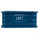 Cesto rectangular de metal impreso Azul