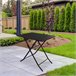Mesa cuadrada plegable jardín Aktive Negro