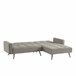 Chaise longue con cama FLO reversible 3 plazas gris Gris