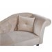 Beliani Chaise longue derecho Terciopelo LATTES Beliani Chaise longue derecho Terciopelo LATTES Beige