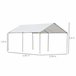 Cochera Exterior Tela PE, Acero Galvanizado Outsunny Blanco