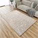 Alfombra abstracta con relieve BARESA - ATTICGO 200x290 Blanco/ Beige