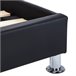 Estructura de cama con LED cuero sintético 180x200 Negro