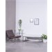 Banco diseño tapizado en polipiel con acero cromado - Praga 131x48 Blanco