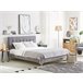 Beliani Cama con somier Terciopelo AMBERT 168x212 Gris