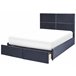 Beliani Cama con somier Terciopelo VERNOYES 148x214 Negro