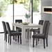 Set de comedor Kramfors mesa con 6 sillas rústico MDF textil 140x90 Roble/ Gris