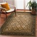 Alfombra de lana SUPERIOR Grenada Marco diamantes oriental 170x235 Verde