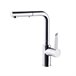 Grifo de Fregadero de Cocina Monomando Caño extraíble Horizontal Cromo