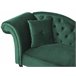 Beliani Chaise longue izquierdo Terciopelo LATTES Azul/ Verde