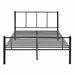 Cama individual Laos con somier - metal 122x209 Cama individual Laos con somier - metal 122x209 Negro