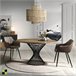 Mesa de Comedor Circular Fija - Modelo SINKI Marron