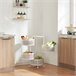 [en.casa] Carrito de cocina Steigen con 4 cestas redondas acero 33 Blanco